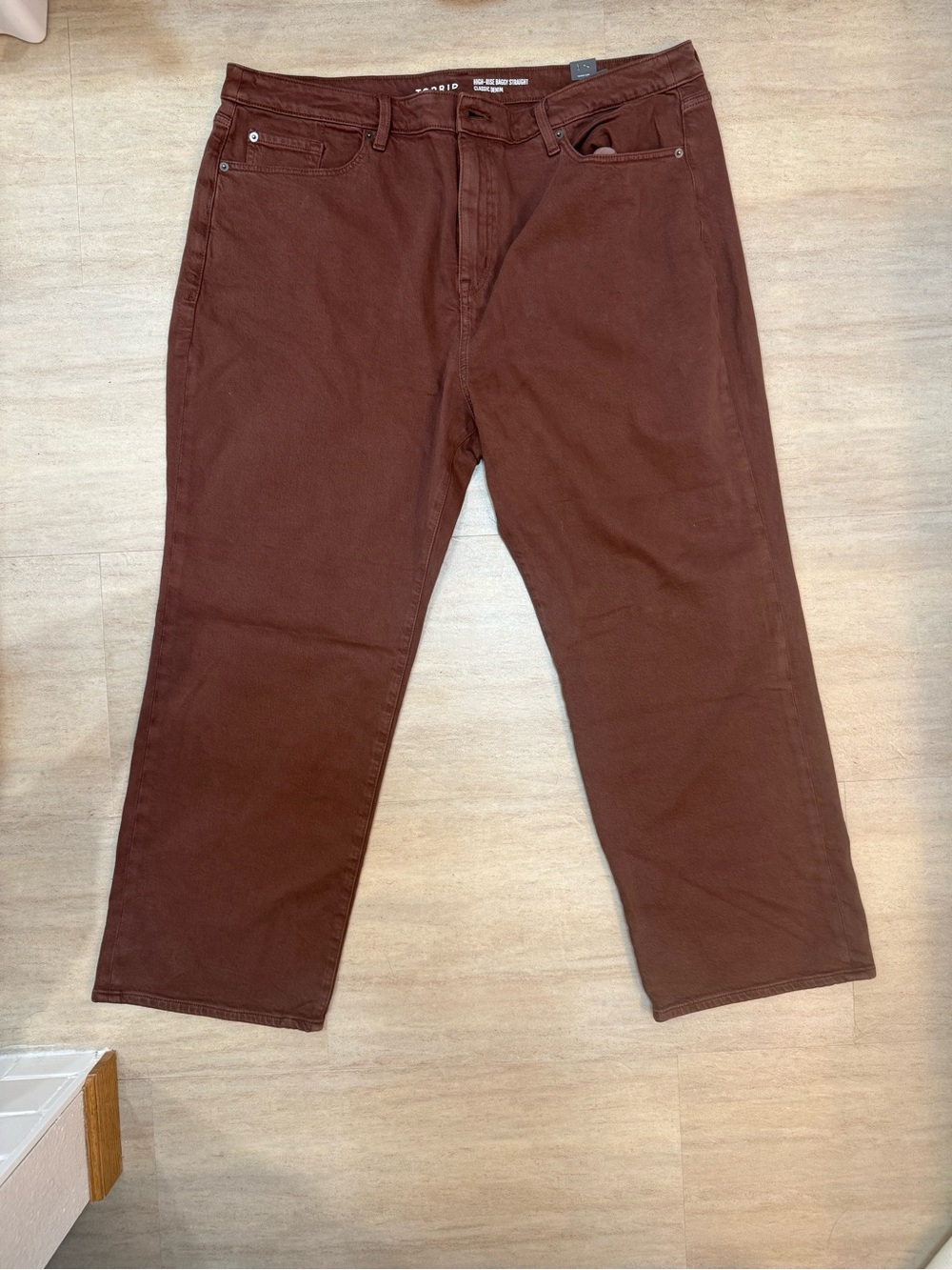 torrid Women’s Baggy High-Rise Straight Jeans - Deep Mahogany 20S